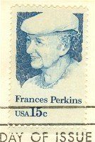 Frances Perkins 15 cent Stamp FDI SC 1821 First Day Issue