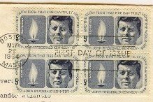 President John F Kennedy Memorial 5 cent Stamp FDI SC 1246 First Day Issue