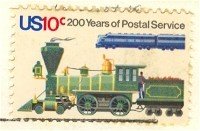 Old and New Locomotives 10 cent Stamp Postal Bicentennial Issue FDI SC 1573 First Day Issue