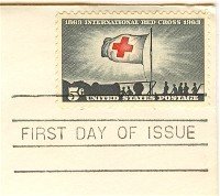 International Red Cross 5 cent Stamp FDI SC 1239 First Day Issue