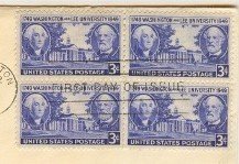 Washington and Lee University 3 cent Stamp Block of 4 FDI SC 982 First Day Issue