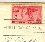 Grand Army of the Republic 3 cent Stamp FDI SC 985 First Day of Issue