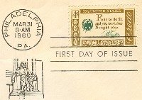 Benjamin Franklin 4 cent Stamp American Credo Issue FDI SC 1140 First Day Issue