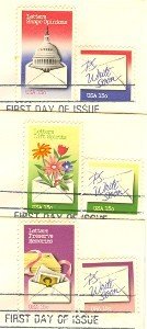 Letter Writing Issue Complete Set on 3 Envelopes FDI First Day Issue