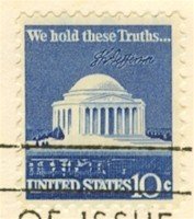 Jefferson Memorial 10 cent Stamp FDI SC 1510 First Day Issue
