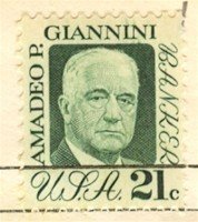 Amadeo P Giannini 21 cent Stamp FDI SC 1400 First Day Issue