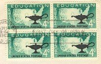 Higher Education 4 cent Stamp Block of 4 FDI SC 1206 First Day Issue