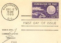 Echo I Communications for Peace 4 cent Stamp FDI SC 1173 First Day Issue