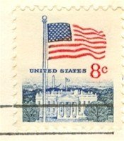 Flag Over White House 8 cent Stamp FDI SC 1338F First Day Issue