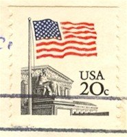 Flag Over Supreme Court 20 cent Coil Flag Over Issue FDI SC 1895 First Day Issue