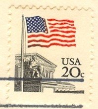 Flag Over Supreme Court 20 cent Stamp Flag Over Issue FDI SC 1894 First Day Issue