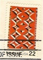 Navajo Blankets Vertical Diamond Pattern 22 cent stamp American Folk Art Issue FDI SC 2236