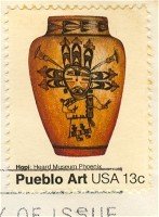 Hopi Pot Pueblo Art 13 cent stamp American Folk Art Issue FDI SC 1708 First Day Issue