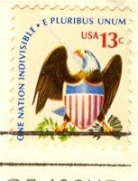 Eagle and Shield 13 cent Stamp Americana Issue FDI SC 1596 First Day Issue