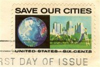 Save Our Cities 6 cent Stamp Anti Pollution Issue FDI SC 1411 First Day Issue