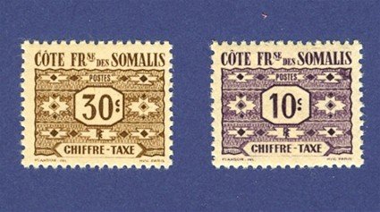 French Colony of Somalia 2 stamps