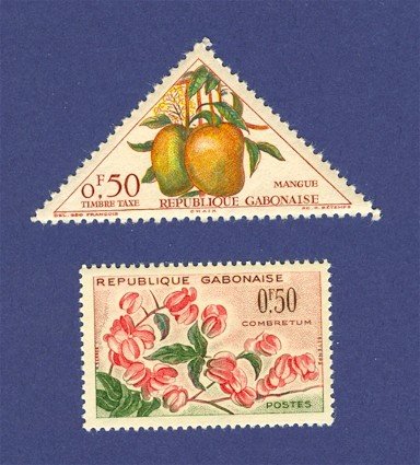 Gabon 2 Stamps