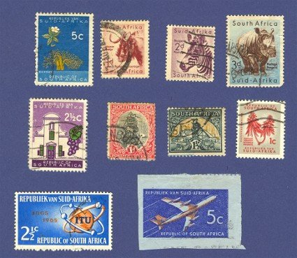 South Africa 10 stamps