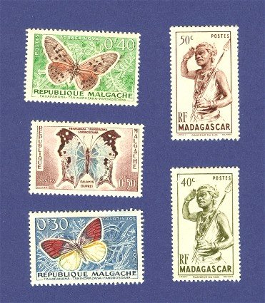 Madagascar 5 stamps