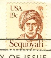 Sequoyah 19 cent Stamp Great Americans Issue FDI First Day Issue