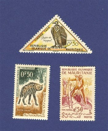 Mauritania 3 stamps