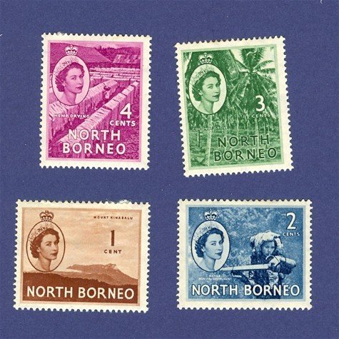 North Borneo 4 stamps