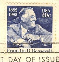 Franklin D Roosevelt 20 cent Stamp FDI SC 1950 First Day Issue