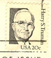 Harry S Truman 20 cent Stamp Great Americans Issue FDI SC 1984 First Day Issue