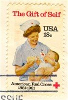 American Red Cross 18 cent Stamp FDI SC 1910 First Day Issue