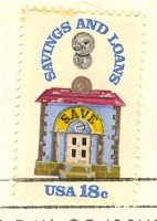 Savings and Loans 18 cent Stamp FDI SC 1911 First Day Issue