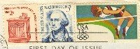 High Jumper 13 cent Stamp Summer Olympics FDI SC 2049 First Day Issue