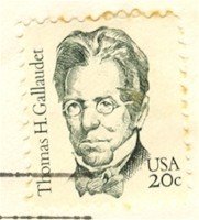 Thomas H Gallaudet 20 cent Stamp Great Americans Issue FDI SC 1861 First Day Issue