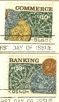 Banking and Commerce Issue Set of 2 Stamps Complete Set FDI First Day Issue