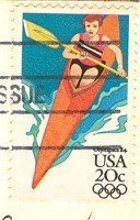 1984 Olympics Kayak 20 cent Stamp FDI SC 2085 First Day Issue