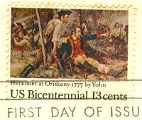 Herkimer at Oriskany Frederick Jahn 13 cent American Bicentennial Issue FDI SC 1722 First Day Issue