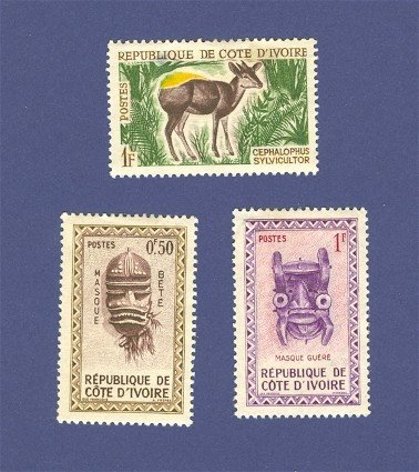 Ivory Coast 3 stamps