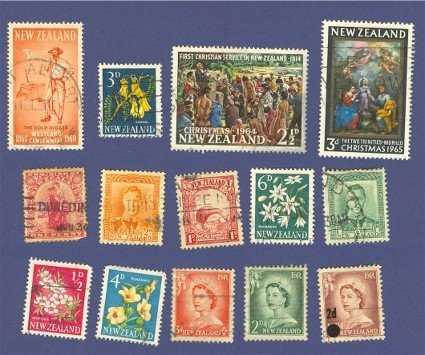 New Zealand 14 stamps