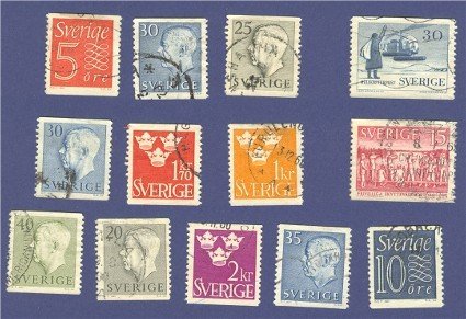 Sweden 13 stamps