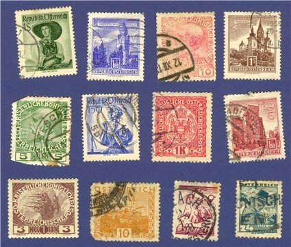 Austria 12 stamps