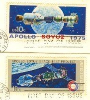 Apollo Soyuz Space Issue Complete Set 2 Stamps FDI First Day Issue
