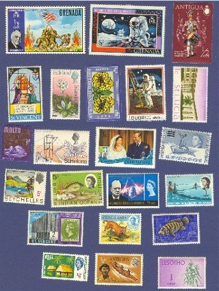 British Colonies Packet No 1394 with 22 stamps Different Colonies