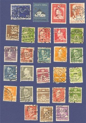 Denmark Packet No 1381 with 27 stamps