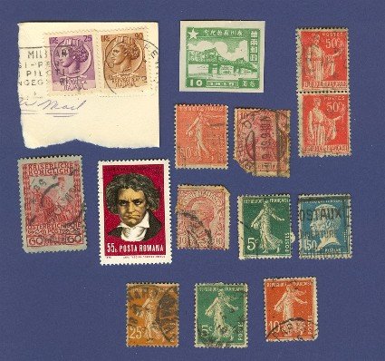 Variety Packet No 1526 Romania France Italy Germany 12 stamps