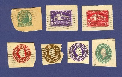 6 United States Envelope Imprints George Washington