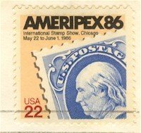 Ameripex 86 International Stamp Show Chicago 22 cent FDI SC 2145 First Day Issue