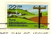 Rural Electrification Administration 22 cent Stamp FDI SC 2144 First Day Issue
