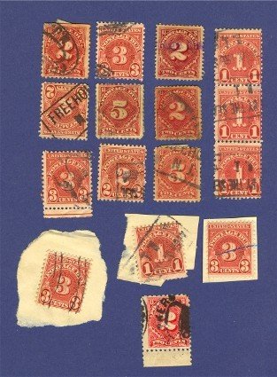 United States 14 Stamps Postage Due Packet No 40625