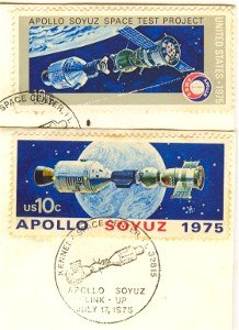 US Special Cancellation For the Linkup Spacecraft before and after docking stamps