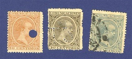Spain 3 stamps from 1889 Packet No 4680