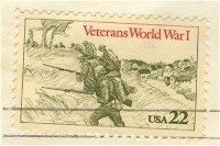 Veterans of World War I stamp 22 cent FDI SC 2154 First Day Issue